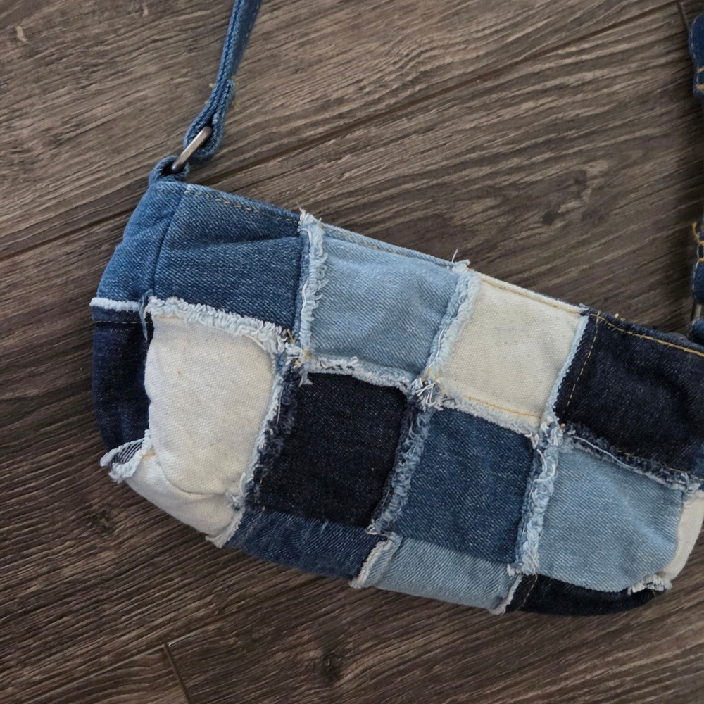 Lee x Kacey Musgraves Patchwork Denim Mini Shoulder Bag Small Y2K NEW - Picture 7 of 9